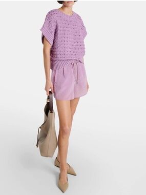 Varley Fillmore Knit Vest Sweater in Smoky Grape Size M